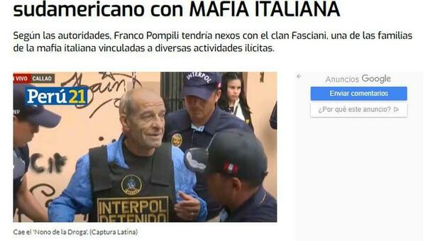 Franco Pompili, catturato in Perù il narcos dei Fasciani: latitante da 18 anni, organizzava l'export della coca