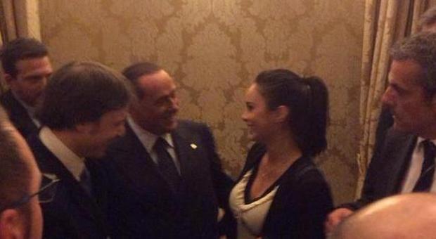 Susanna Canzian con il fidanzato e Silvio Berlusconi