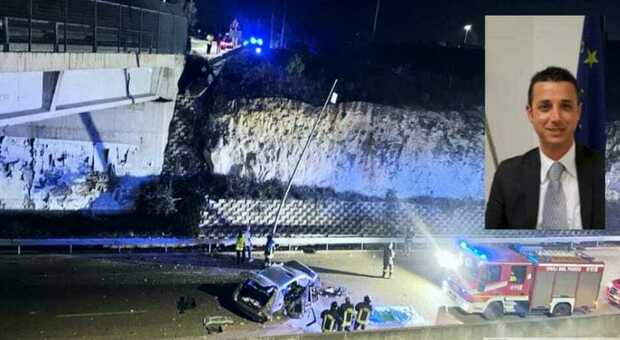 Mortale in tangenziale: auto si scontra contro i carabinieri e vola dal ponte. Muore l'ex sindaco di Surbo Fabio Vincenti