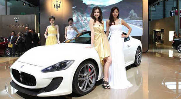 Lo stand Maserati ad uno dei recenti saloni cinesi
