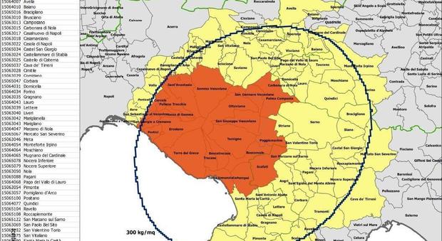 Vesuvio, mezza città nella mappa del rischio. Ecco la «zona gialla»