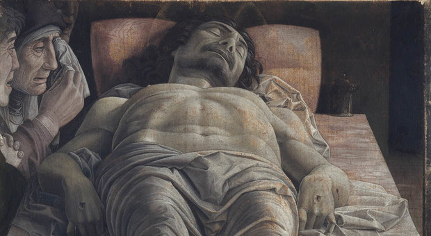 Andrea Mantegna, il Cristo morto nel sepolcro e tre dolenti 1470-1474
