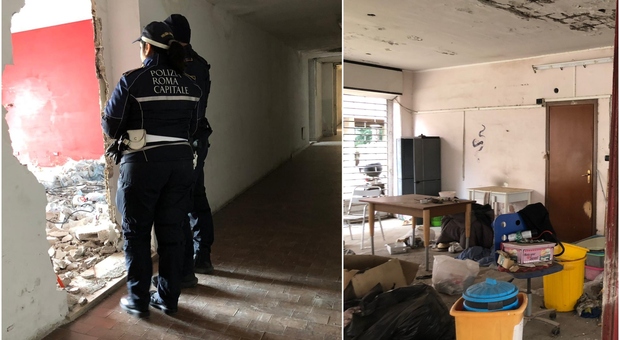 Occupazioni abusive al Laurentino, blitz in un palazzo Ater usato come rifugio: sgomberati italiani e stranieri