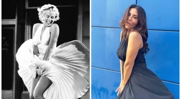 «L’evoluzione di “I wanna be loved by you”» scrive su Instagram Sabrina Ferilli che imita la star Marilyn Monroe