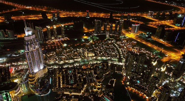 Veduta aerea di Dubai