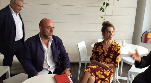 Paolo Virzi e la moglie Micaela Ramazzotti a Civitanova (foto De Marco)