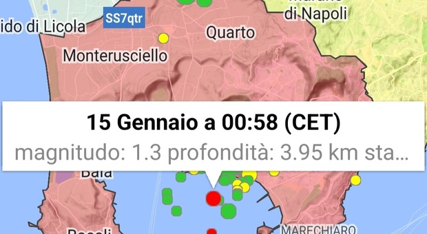 Terremoto nella notte con epicentro nel golfo di Pozzuoli
