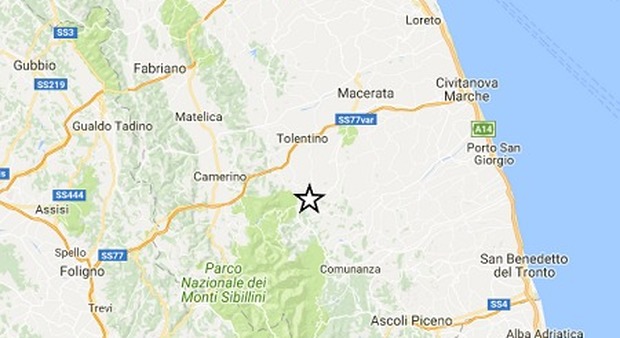 Terremoto nelle Marche, magnitudo 3.2 Epicentro tra Sarnano e Gualdo