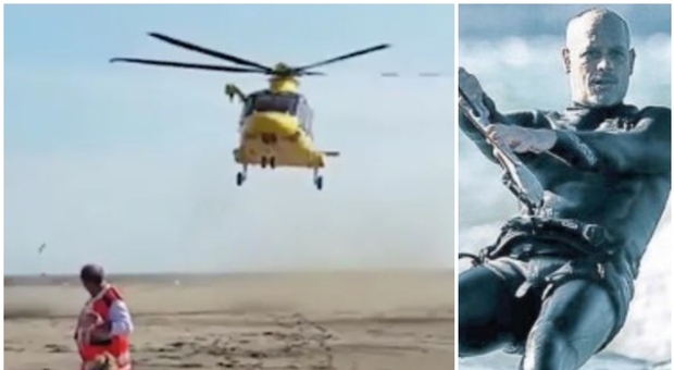 Kitsurfer in mare risucchiato in aria dal motore dell'elicottero militare, poi lo schianto a terra: «Lo sento ancora nella mia testa»