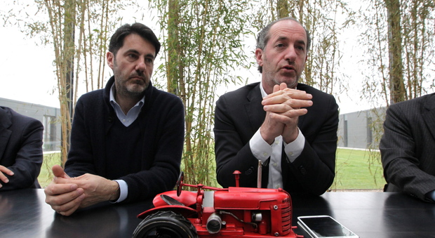 Riccardo Donadon di H - Farm ed il Presidente della Regione Veneto Luca Zaia