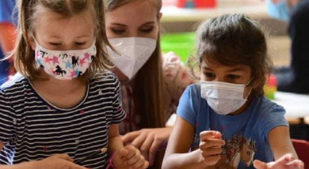 Bambini con le mascherine anti-Covid