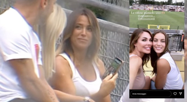 Totti e Noemi allo stadio per seguire Cristian, ma in tribuna c'è anche Ilary: la reazione della coppia quando lo scopre