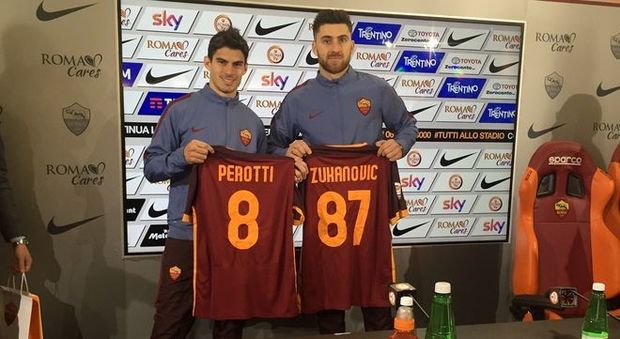 Perotti e Zukanovic (foto Lengua)