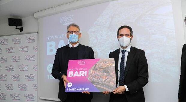 Wizz Air apre la nuova base all'Aeroporto di Bari e lancia nuove rotte da tre città