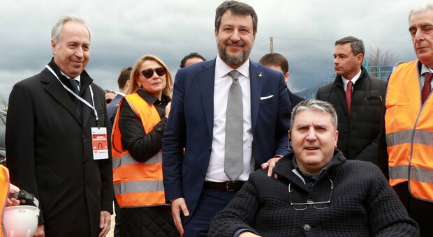 Matteo Salvini al cantiere dell'Alta capacità in Sannio