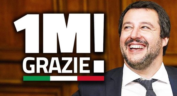 Un milione di follower: Salvini festeggia su Instagram