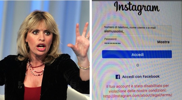 Alessandra Mussolini cancellata da Instagram: «Discriminata per una foto sulla tomba di famiglia»