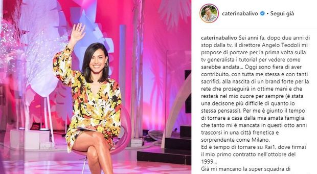 Detto Fatto, l'addio di Caterina Balivo: «Ci rivediamo a settembre su Rai 1»