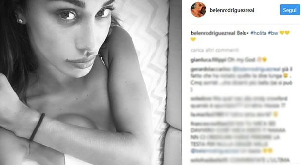 Belen Rodriguez e il post contestato: "Hai un seno solo, troppo Photoshop!"
