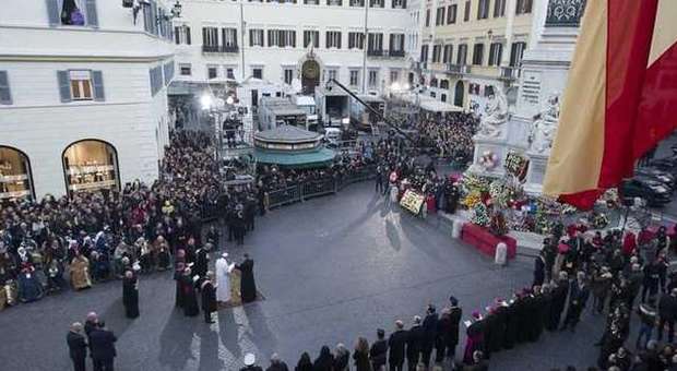 Giubileo, Papa Francesco in piazza di Spagna per l'omaggio all'Immacolata