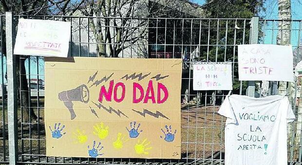 La protesta contro la dad