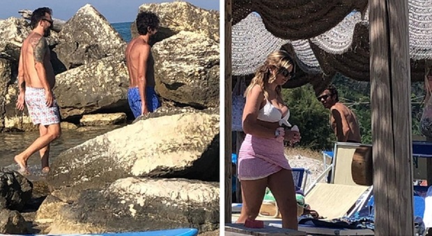 Valentino Rossi e Cremonini (senza Giorgia Cardinaletti) al party di Ferragosto in spiaggia a Fano