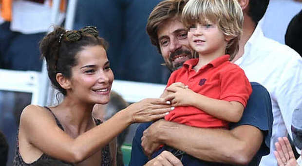 Kim Rossi Stuart e Ilaria Spada, tifosi vip a Roma-Juventus con il figlio Ettore