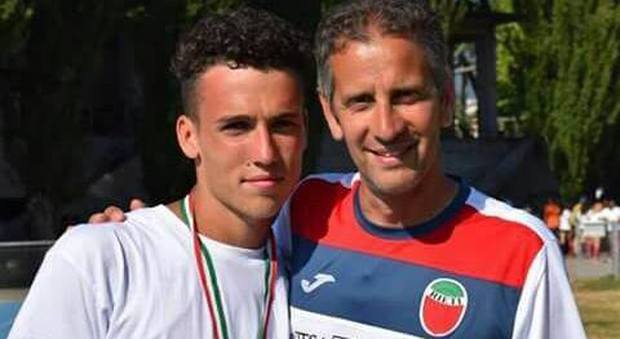 Riccardo Filippini con l'allenatore Marco Bellapadrona
