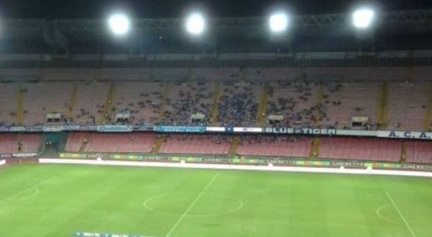 San Paolo vuoto in Europa League: stasera in 12mila per Napoli-Bruges