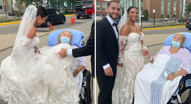 Sposa scappa dal matrimonio dopo il "sì" per andare dalla nonna Gemma in ospedale: «Volevo che mi vedesse col vestito bianco»