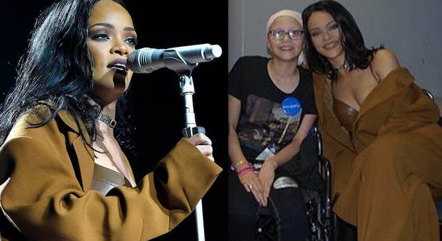 Rihanna con la piccola fan morta a causa del cancro
