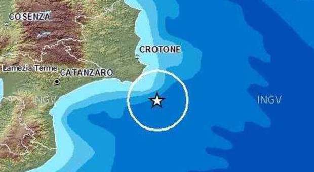 Mappa terremoto Crotone - Ingv