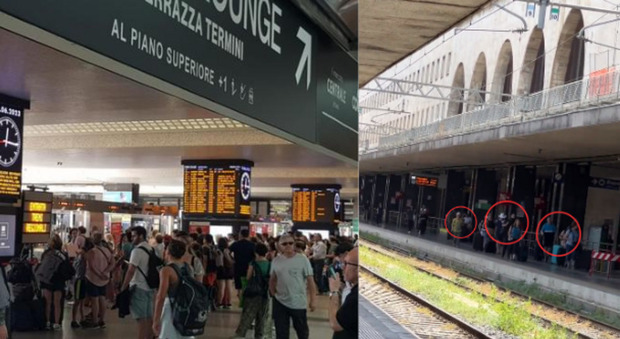 Termini, passeggeri tornano a piedi nella stazione di Roma scesi dai treni per malfunzionamenti sui binari: «Ma non c'è stato annuncio ufficiale»