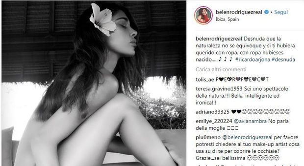 Belen Rodriguez tutta nuda su Instagram. Ecco il post che ha fatto impazzire (e discutere) i fans