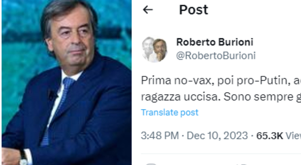 Burioni contro i leoni da tastiera: «Prima no vax, poi pro Putin, ora insulti al papà di Giulia. Sono sempre gli stessi, controllate pure»