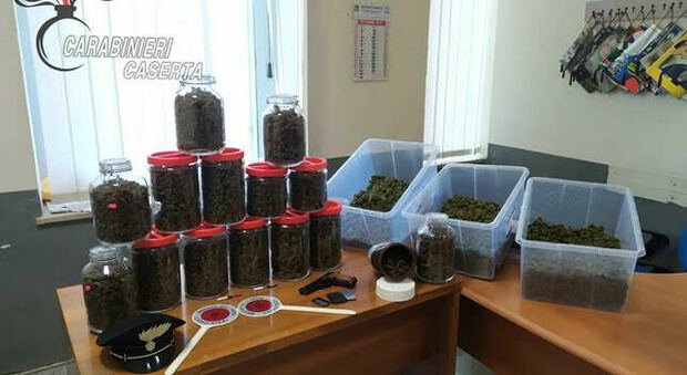 Sequestrati dieci chili di marijuana, ventenne arrestato nel Casertano
