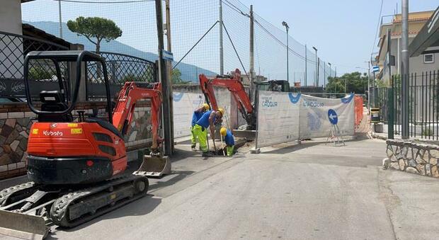 Lavori per il risanamento della rete idrica a Gragnano