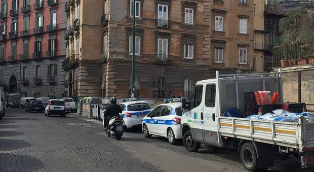 Controlli della Polizia Municipale al Corso Vittorio Emanuele