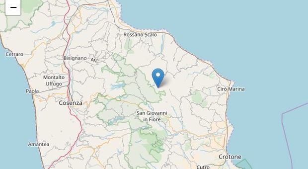 Terremoto in provincia di Cosenza: scossa magnitudo 3.5