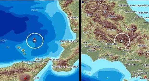 Terremoto, due scosse tra Lazio e Abruzzo e di 4.7 a Lipari: "Paura tra la gente"