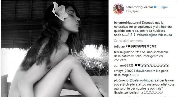 Belen Rodriguez tutta nuda su Instagram. Ecco il post che ha fatto impazzire (e discutere) i fans