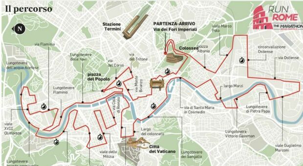 Maratona di Roma, oggi il via alle 8.30: percorso, orari e strade chiuse, tutto quello che c'è da sapere