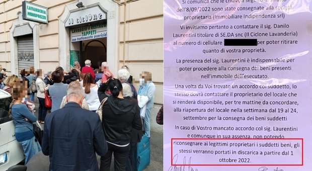 Roma, la tintoria chiude senza preavviso: clienti nel panico e «maglioncini rapiti» da mesi, intervengono i Carabinieri