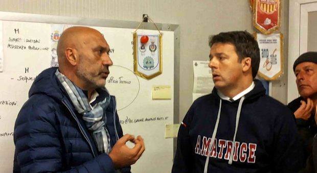 L'incontro tra il premier Renzi e il sindaco Pirozzi