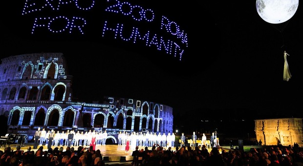 Lo spettacolo al Colosseo che ha concluso la missione del Bie a Roma