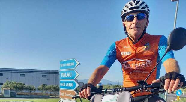 Nuova impresa in bicicletta per Marsili, a 69 anni 3.600 chilometri in 40 giorni