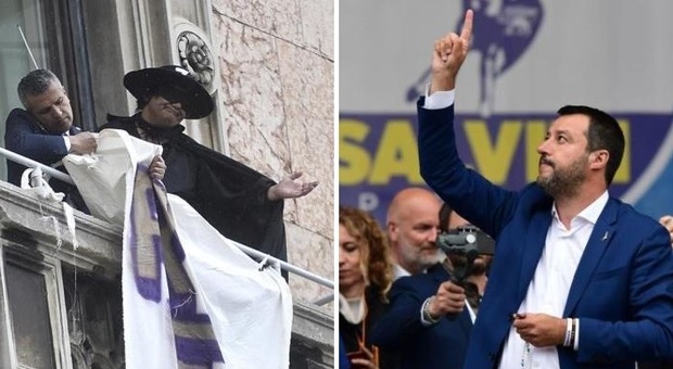 Salvini a Milano: «Saremo 100mila». Striscioni e cartelloni di protesta, previsti contro-cortei