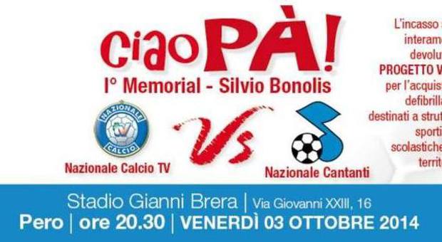 La nazionale calcio tv sfida la nazionale cantanti: il 3 ottobre match benefico in memoria del papà di Paolo Bonolis