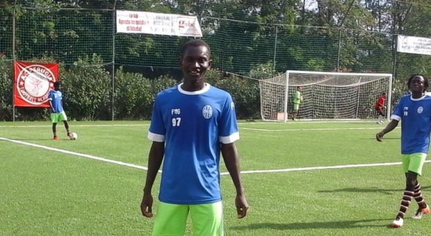 Daniel Manga, attaccante Valle del Tevere, autore di un grande gol nella gara di andata