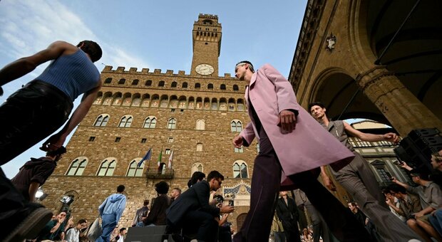 Una sfilata di Pitti Immagine Uomo a Firenze